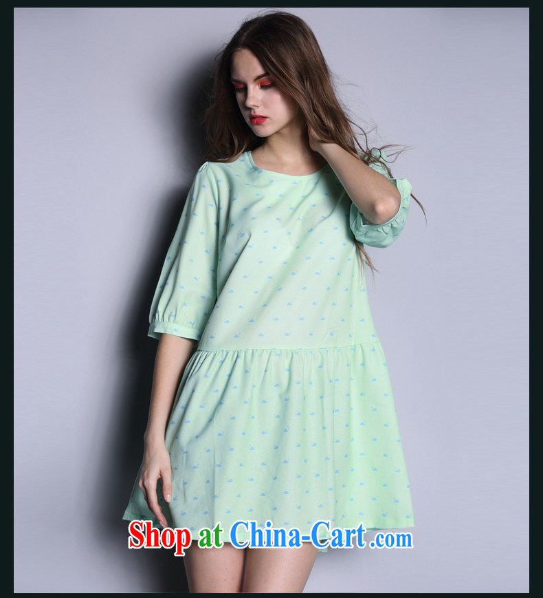 Mephidross economy honey, the European site 2015 summer new European Swan stamp loose the code snow woven dresses skirt S 2646 green 5 XL pictures, price, brand platters! Elections are good character, the national distribution, so why buy now enjoy more preferential! Health
