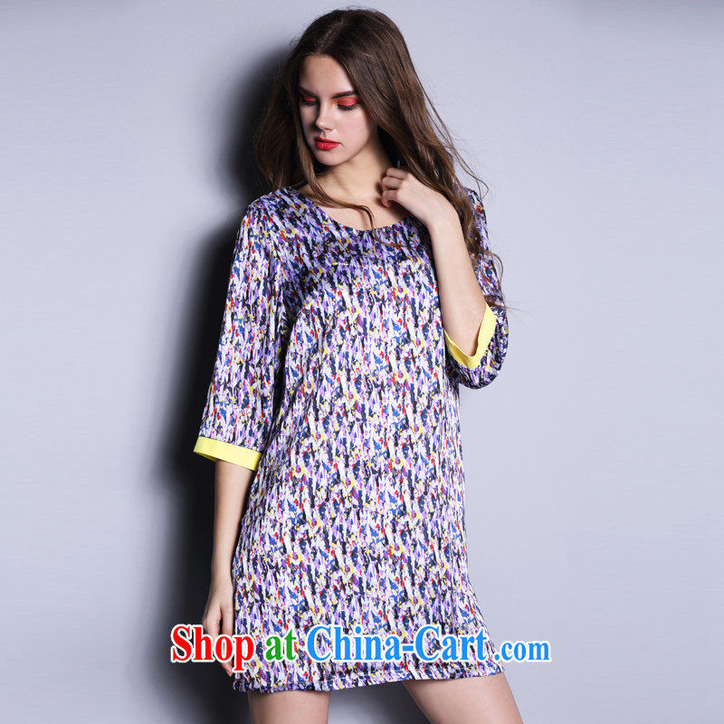 Mephidross economy honey, the European site the Code women 2015 summer new stylish European and American stamp beauty dresses skirt S 2630 photo color 5 XL Mephitic economy Honey (MENTIMISI), online shopping