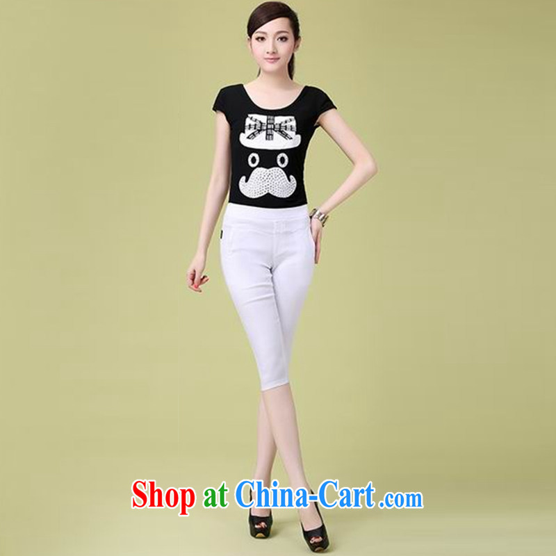 According to perfect summer 2015 new Korean solid pants, wearing thick sister larger stretch candy color 7 pants thin female trousers Y 2095 white 4XL, according to perfect (Yibofei), and, on-line shopping