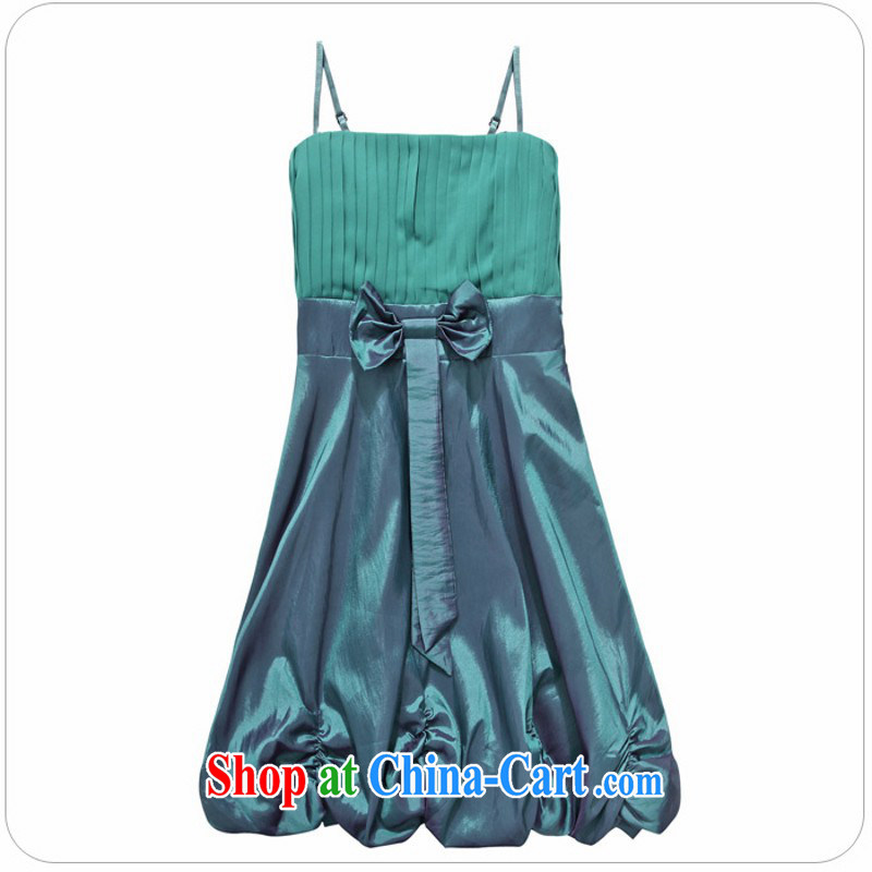 The delivery package mail -- 2015 new summer Korean lantern skirt GALLUS DRESS XL stylish the waist graphics thin dress, chair Green XXL approximately 145 - 165 jack, land is still the garment, and shopping on the Internet