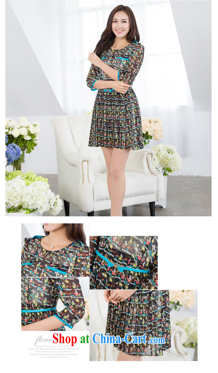 Huan Zhu Ge Ge Ge 2015 spring new, large, female fat, cultivating graphics thin stamp Princess skirt 7 100 cuff hem dresses V 5091 suit 4 XL pictures, price, brand platters! Elections are good character, the national distribution, so why buy now enjoy more preferential! Health