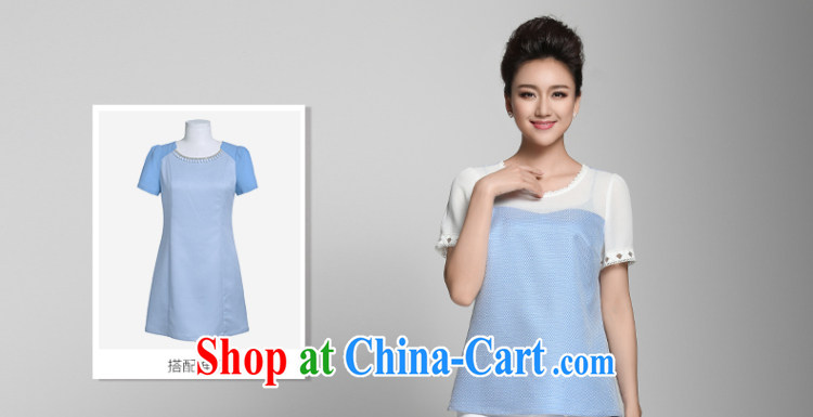 Slim, Mr Big, female 2015 summer new thick mm relaxed beauty knocked color tile short-sleeve shirt T 952362290 blue 3 XL pictures, price, brand platters! Elections are good character, the national distribution, so why buy now enjoy more preferential! Health