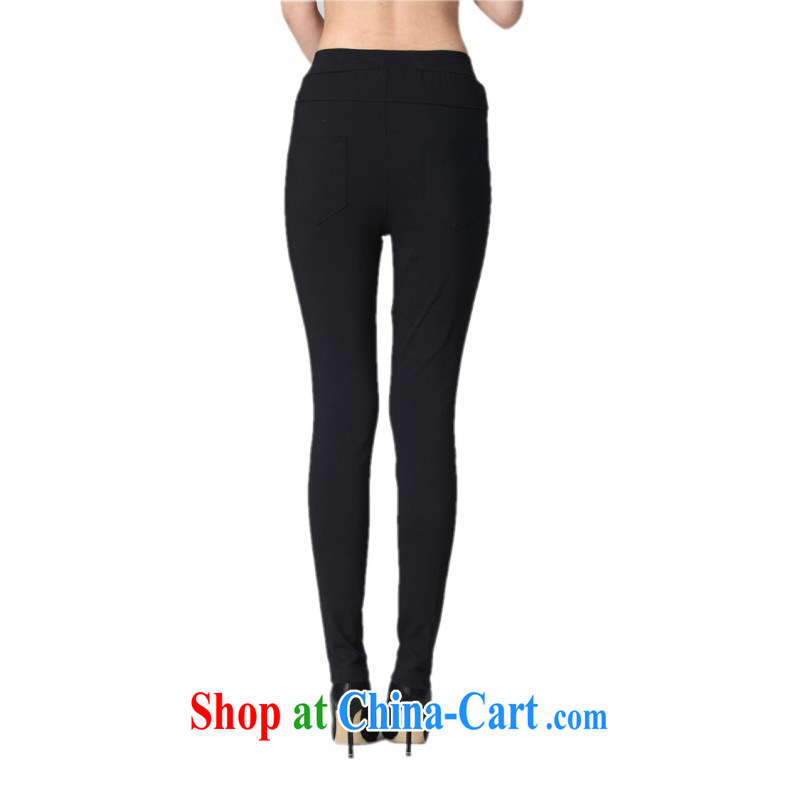 The delivery package as soon as possible e-mail is indeed the greater number, clothing pants 2015 new spring and summer wear solid black pants graphics thin OL over waist stretch pants black 4 XL approximately 170 - 200 jack, land is still the garment, and shopping on the Internet