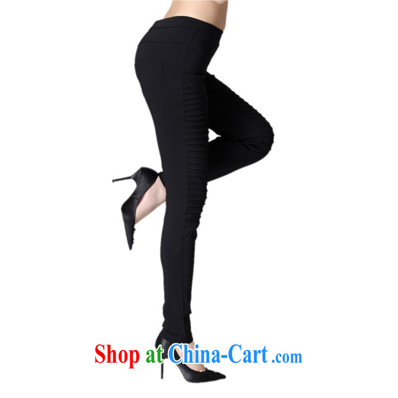 The delivery package as soon as possible e-mail is indeed the greater number, clothing pants 2015 new spring and summer wear solid black pants graphics thin OL over waist stretch pants black 4 XL approximately 170 - 200 jack, land is still the garment, and shopping on the Internet