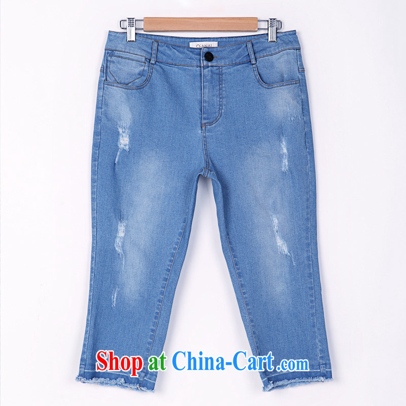The Constitution is the ladies' denim jeans summer 2015 new emphasis on cultivating sister video thin 100 ground 7 2517 pants jeans blue 33, constitution, QIAN AI), shopping on the Internet