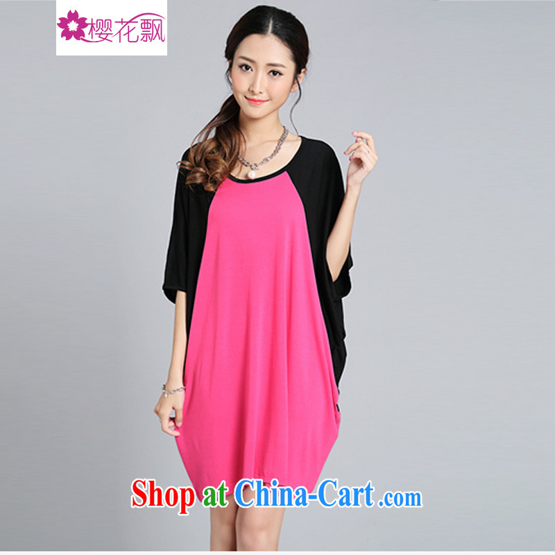 Cherry blossoms floating around the code female T pension fat, female video thin, thick mm summer is indeed the XL female 200 Jack dark gray are code, the cherry blossoms floating (yinghuapiao), shopping on the Internet