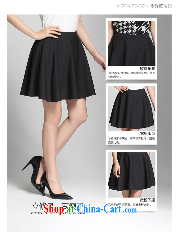 Slim, Mr Big, female 2015 summer new thick mm stylish solid color 100a large skirt in black 952251110 6 XL pictures, price, brand platters! Elections are good character, the national distribution, so why buy now enjoy more preferential! Health