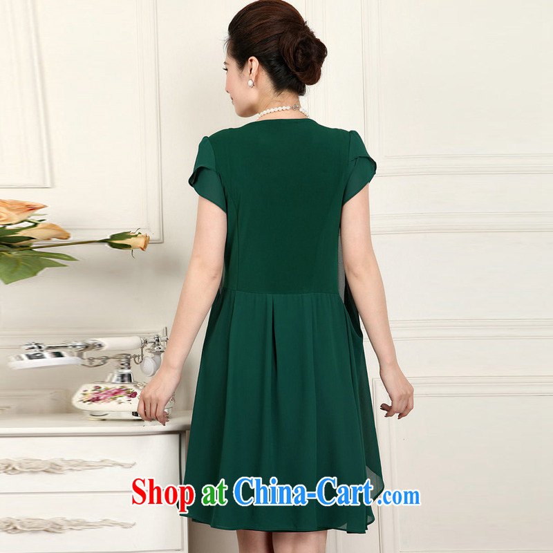 The line takes the older MOM dresses new short-sleeve stretch good lace loose version 5 E 4105 green 6 XL, sea routes, and, shopping on the Internet