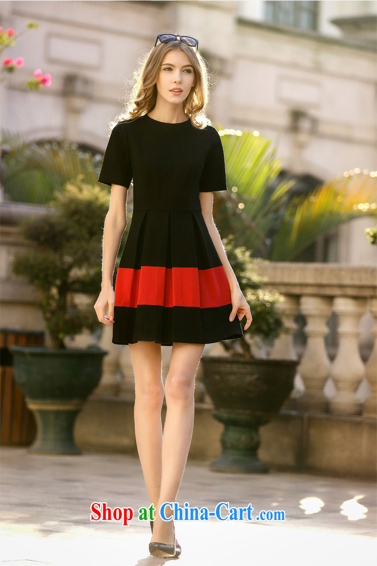 European high-end the larger female summer new dresses, Retro cuff solid thick sister graphics thin dresses black XXL pictures, price, brand platters! Elections are good character, the national distribution, so why buy now enjoy more preferential! Health