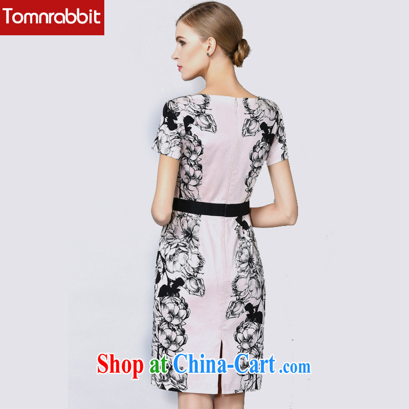 The European site 2015 spring and summer New floral dresses Spring and Autumn and the Code women in Europe and the original Pattern Color XXXL, Tomnrabbit, shopping on the Internet