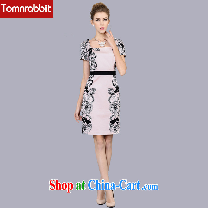 The European site 2015 spring and summer New floral dresses Spring and Autumn and the Code women in Europe and the original Pattern Color XXXL, Tomnrabbit, shopping on the Internet