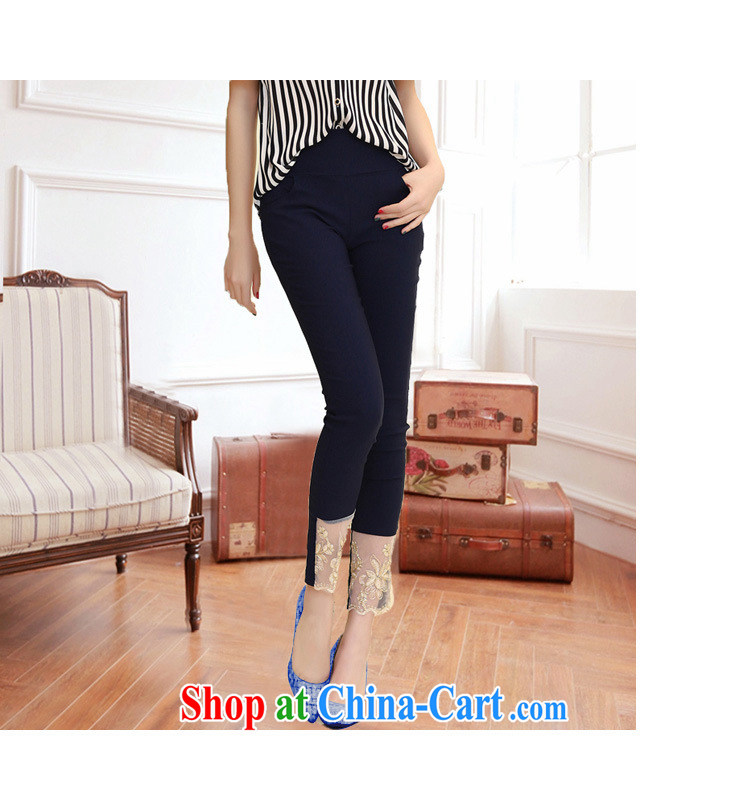 queen sleeper sofa Ngai Sang King, female 2015 summer new and indeed increase code castor pants thick mm high waist stretch lace embroidery 9 pants A 232 dark blue 3XL pictures, price, brand platters! Elections are good character, the national distribution, so why buy now enjoy more preferential! Health