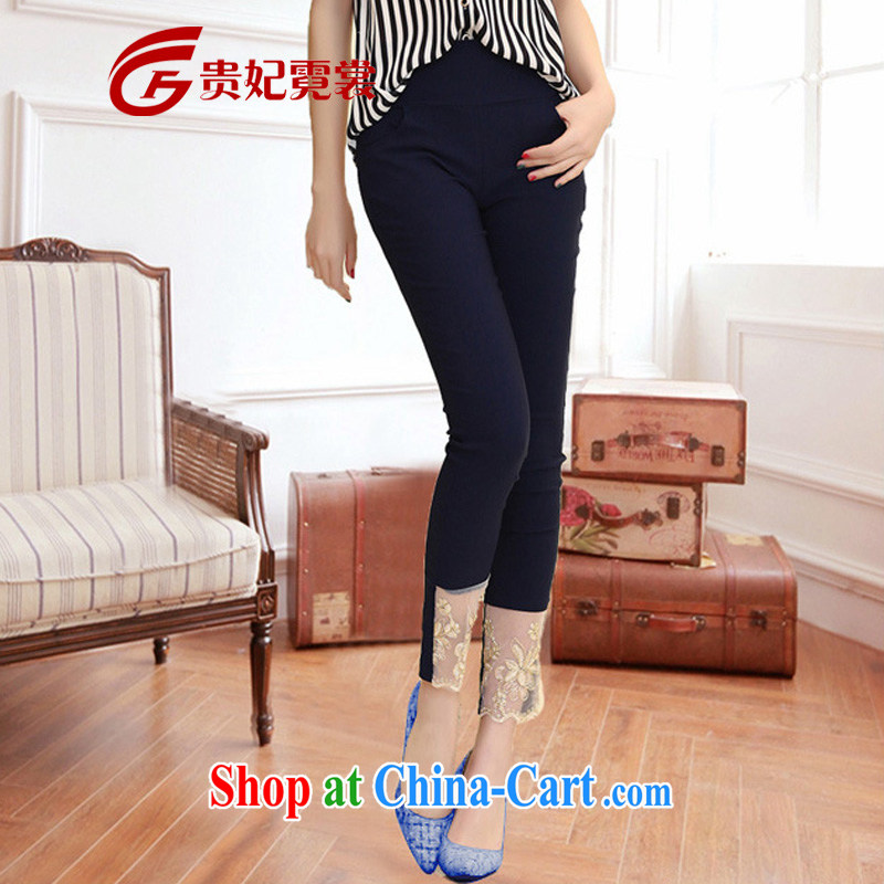 queen sleeper sofa Ngai Sang King, female 2015 summer new and indeed increase code castor pants thick mm high waist stretch lace embroidery 9 pants A 232 dark blue 3XL queen sleeper sofa, Ngai, Advisory Committee, and on-line shopping
