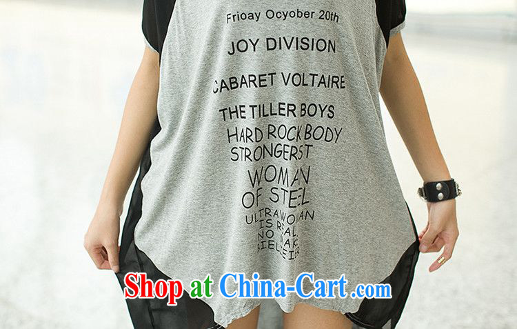 The sum 2015 summer female Korean loose the code leisure short-sleeved letter stamp stitched cuff round-neck collar, long T pension 200 jack is wearing a gray are code pictures, price, brand platters! Elections are good character, the national distribution, so why buy now enjoy more preferential! Health