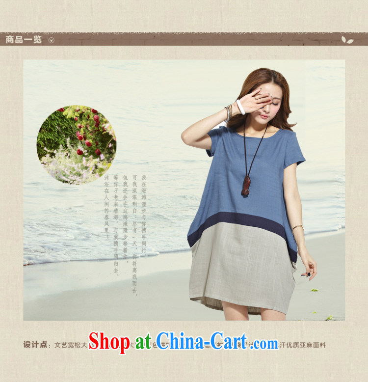 Yue Tai Sin, 2015 summer new Korean version the commission cotton dress commuting sweet fashion style trends short-sleeve dresses video thin beauty dress in girls jeans blue XL pictures, price, brand platters! Elections are good character, the national distribution, so why buy now enjoy more preferential! Health