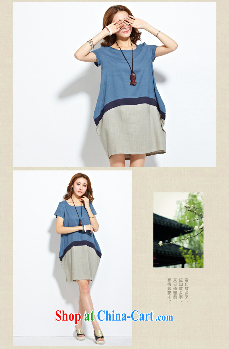 Yue Tai Sin, 2015 summer new Korean version the commission cotton dress commuting sweet fashion style trends short-sleeve dresses video thin beauty dress in girls jeans blue XL pictures, price, brand platters! Elections are good character, the national distribution, so why buy now enjoy more preferential! Health