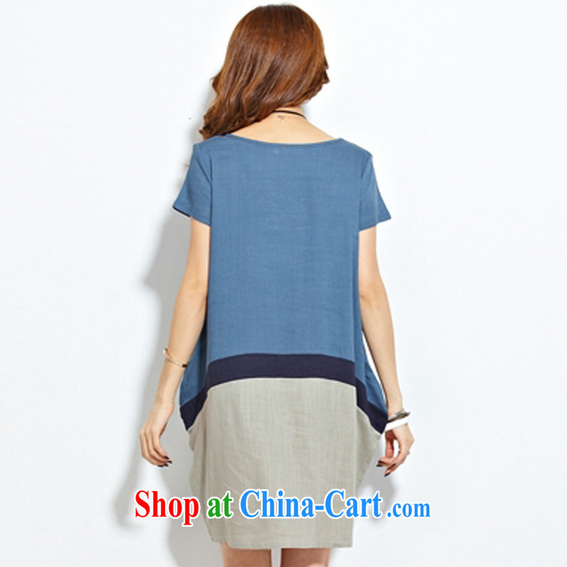 Yue Tai Sin, 2015 summer new Korean version the commission cotton dress commuting sweet and stylish appearance trend short-sleeved dresses video thin beauty dress in girls jeans blue XL, Yue Tai Sin (YUEXIANNA), and, on-line shopping