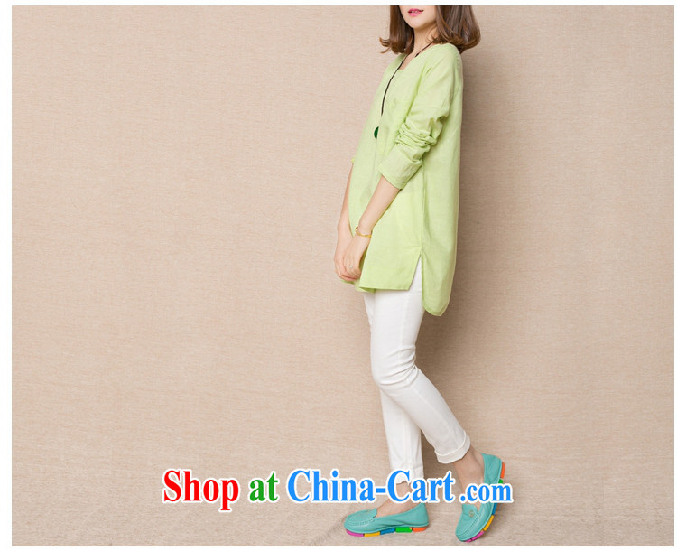Pico Chan, spring 2015 new Korean shirt girls thick MM cotton Ma A field graphics thin loose T shirt - 9092 light green XXXL pictures, price, brand platters! Elections are good character, the national distribution, so why buy now enjoy more preferential! Health