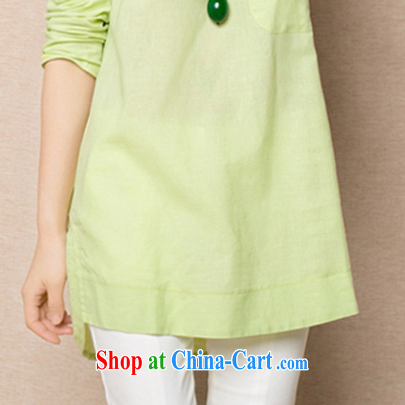 Pico Chan, spring 2015 new Korean shirt girls thick MM cotton Ma A field graphics thin loose T shirt - 9092 light green XXXL, Wei Chen (VIVICP), online shopping