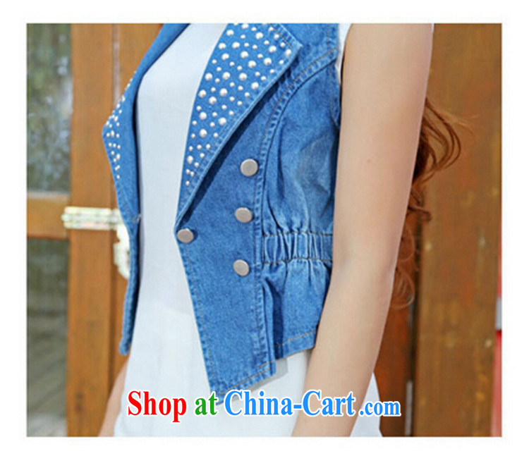 The MS spring 2015 new Korean fashion beauty jeans, a jacket girls summer larger women 0081 K dark blue XXXL pictures, price, brand platters! Elections are good character, the national distribution, so why buy now enjoy more preferential! Health