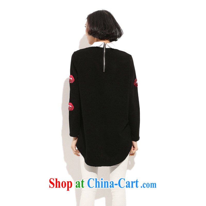Let me clear the Advisory Committee 2015 spring new Korean version XL ladies' expertise in mm long T shirt solid T-shirt leave of two piece shirt black loose all code brassieres tile 104, made the Advisory Committee (mmys), online shopping