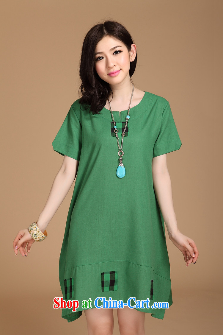 Yu-sin, colorful spring and summer new thick MM and indeed XL grid overlay and cotton the dresses girls green L pictures, price, brand platters! Elections are good character, the national distribution, so why buy now enjoy more preferential! Health