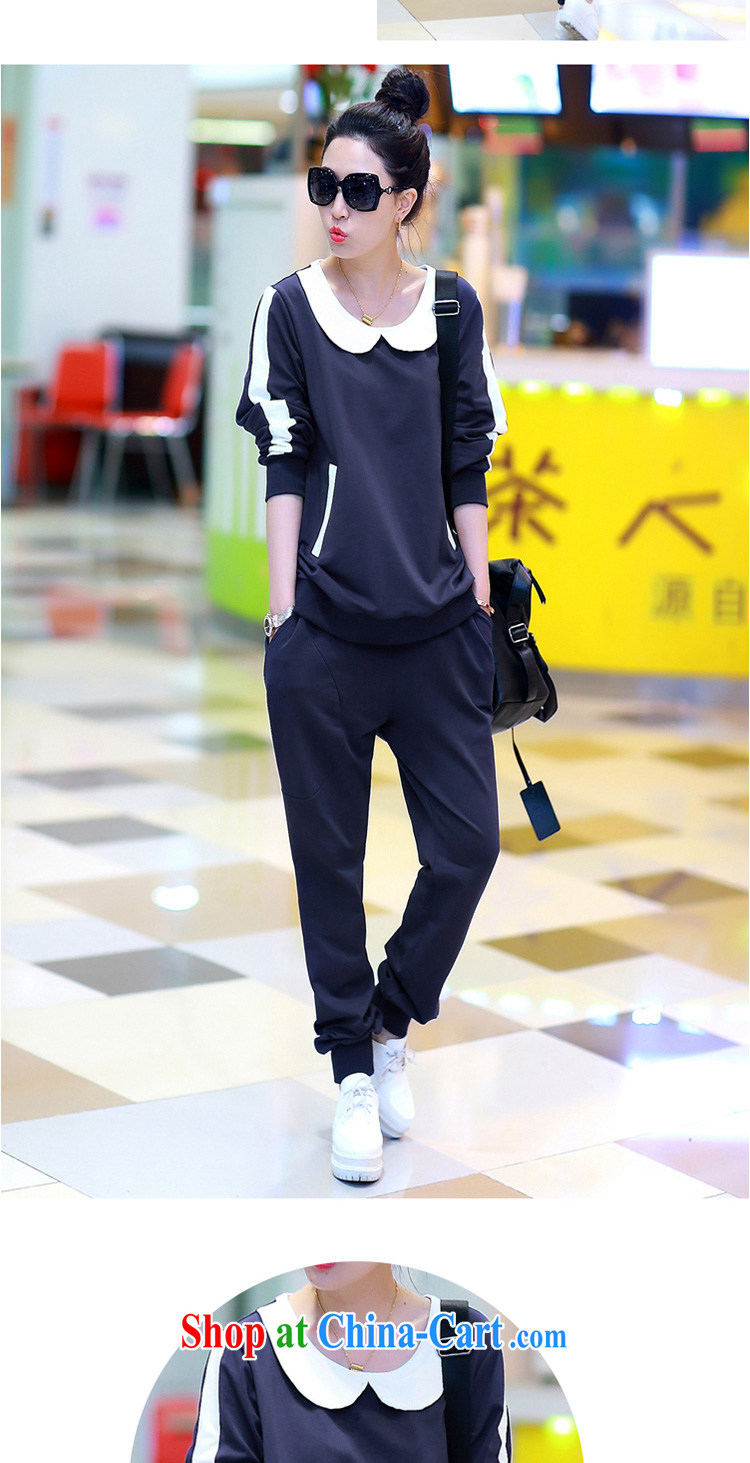 According to perfect 2015 spring new thick MM and indeed increase, long-sleeved shirt T two-piece cotton Sport Kit female Y 2102 black 4XL pictures, price, brand platters! Elections are good character, the national distribution, so why buy now enjoy more preferential! Health