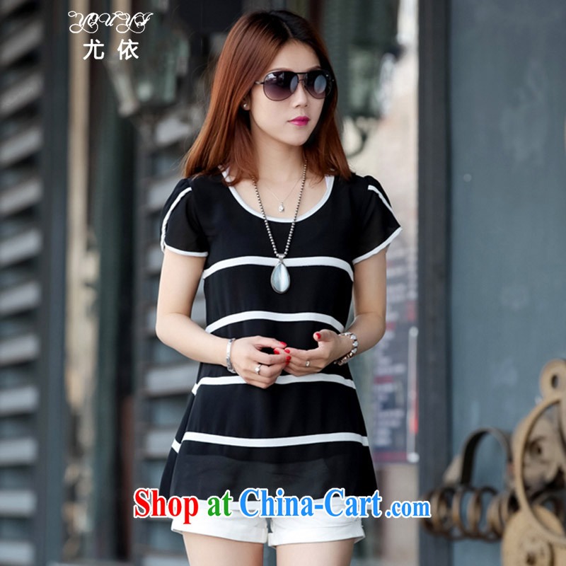 In accordance with the 2015 spring and summer new cuff in the snow woven shirts loose larger female graphics thin even coat skirt YQ 039 black XXXXXL