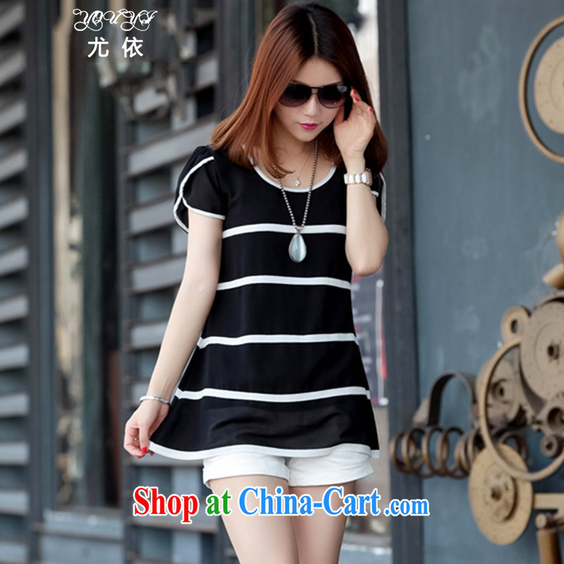In accordance with the 2015 spring and summer new cuff in the snow woven shirts loose the code female graphics thin even coat skirt YQ 039 black XXXXXL, especially in accordance with (youyi), online shopping