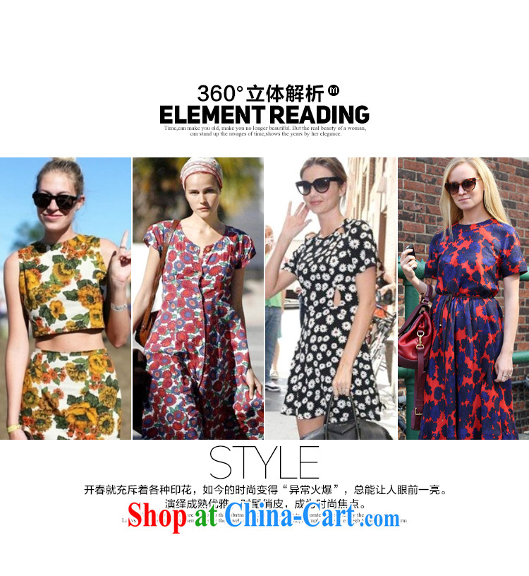 MSSHE larger women 2015 spring mm thick sister sweet leisure with stamp duty long skirt shirt 2920 blue stamp 6XL pictures, price, brand platters! Elections are good character, the national distribution, so why buy now enjoy more preferential! Health