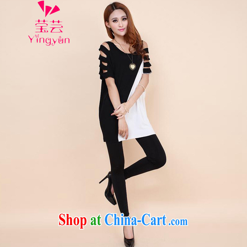 She will soon be 2015 summer new thick MM bare shoulders, long bat T-shirt large, loose female YM 15 # white XL, Ying, and shopping on the Internet