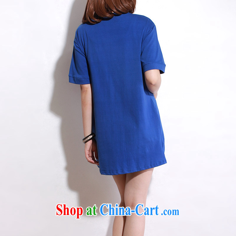 Let me clear the Advisory Committee 2015 spring and summer, the Korean lax XL women mm thick, long, T shirt skirt solid T-shirt T-shirt royal blue loose all code chest of tile 110, made the Advisory Committee (mmys), online shopping
