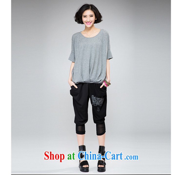 Eternal show larger female T-shirts thick sister 2015 spring and summer fat people video thin new Korean stylish and simple round-collar short-sleeve loose the fat XL T-shirt light gray 3 XL pictures, price, brand platters! Elections are good character, the national distribution, so why buy now enjoy more preferential! Health