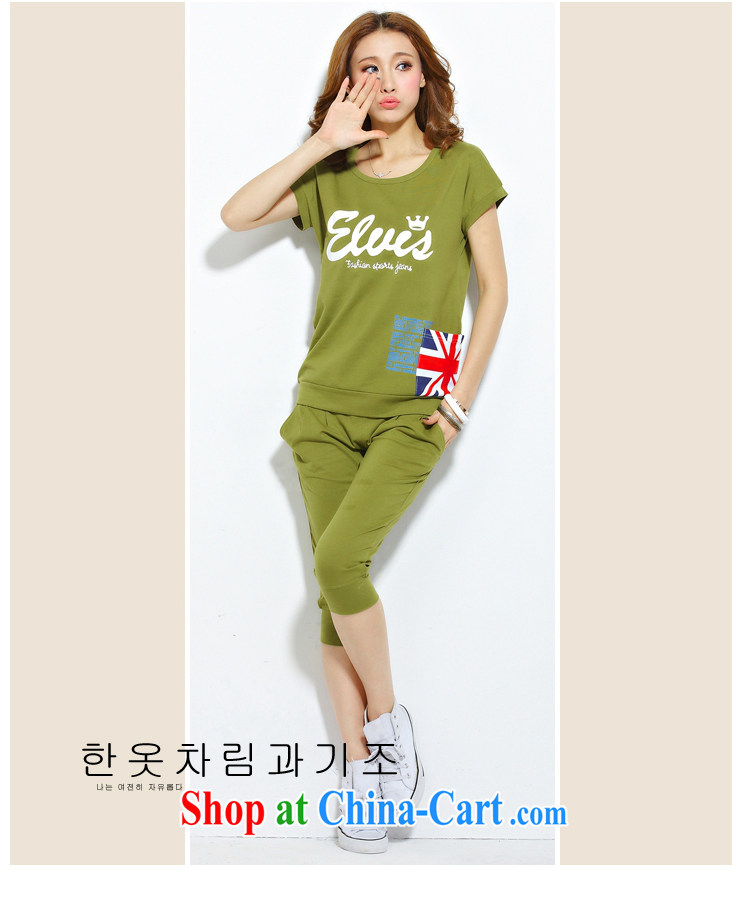 colorful nicknames, 2015 summer loose larger female Korean short-sleeved sport and leisure package girls summer 2060 A lake green XXXL pictures, price, brand platters! Elections are good character, the national distribution, so why buy now enjoy more preferential! Health