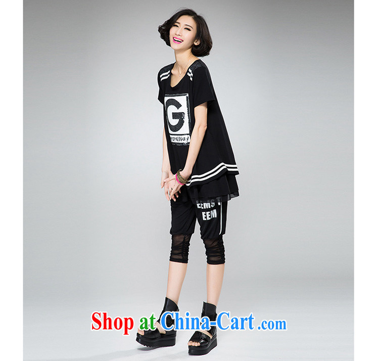 Classes, Evelyn, 2015 spring and summer thick mm new, larger clothes, letters stamp loose video thin shirt B 2107 black XXXXL pictures, price, brand platters! Elections are good character, the national distribution, so why buy now enjoy more preferential! Health