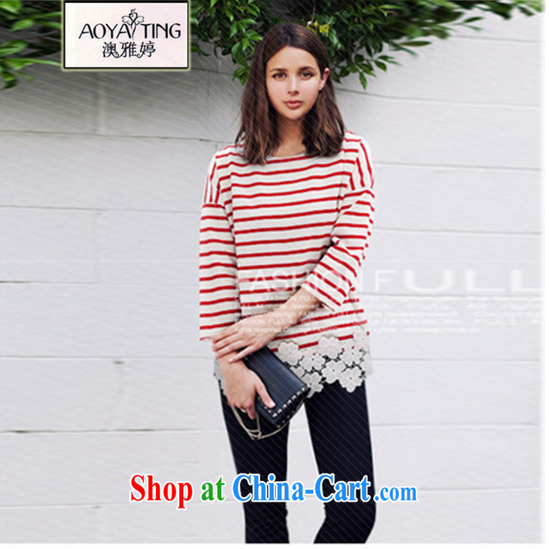o Ya-ting 2015 spring and summer New, and indeed increase, female T-shirts thick mm lace T-shirt 6 - 24 black 5 XL recommends that you 175 - 200 jack, O Ya-ting (aoyating), online shopping