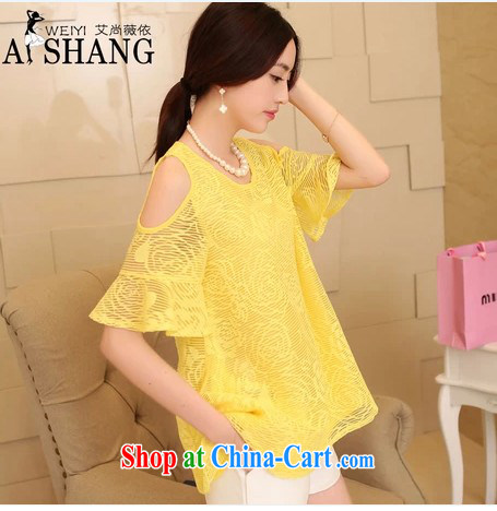 100 Of The 2015 new pregnant women T-shirt Openwork lace snow woven shirts terrace shoulder T-shirt maternity dress yellow M pictures, price, brand platters! Elections are good character, the national distribution, so why buy now enjoy more preferential! Health