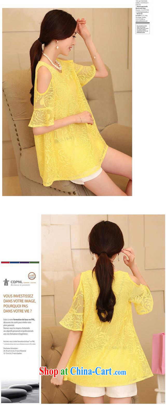 100 Of The 2015 new pregnant women T-shirt Openwork lace snow woven shirts terrace shoulder T-shirt maternity dress yellow M pictures, price, brand platters! Elections are good character, the national distribution, so why buy now enjoy more preferential! Health