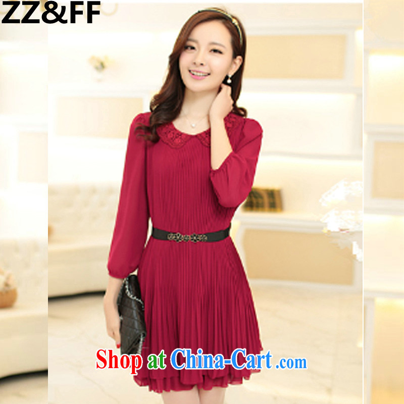 ZZ &FF 2015 new summer Korean loose video thin and thick XL women mm thick snow woven dresses 100 hem skirt girl, lap red XXXXXL (165 - 200 ) jack, ZZ &FF, shopping on the Internet