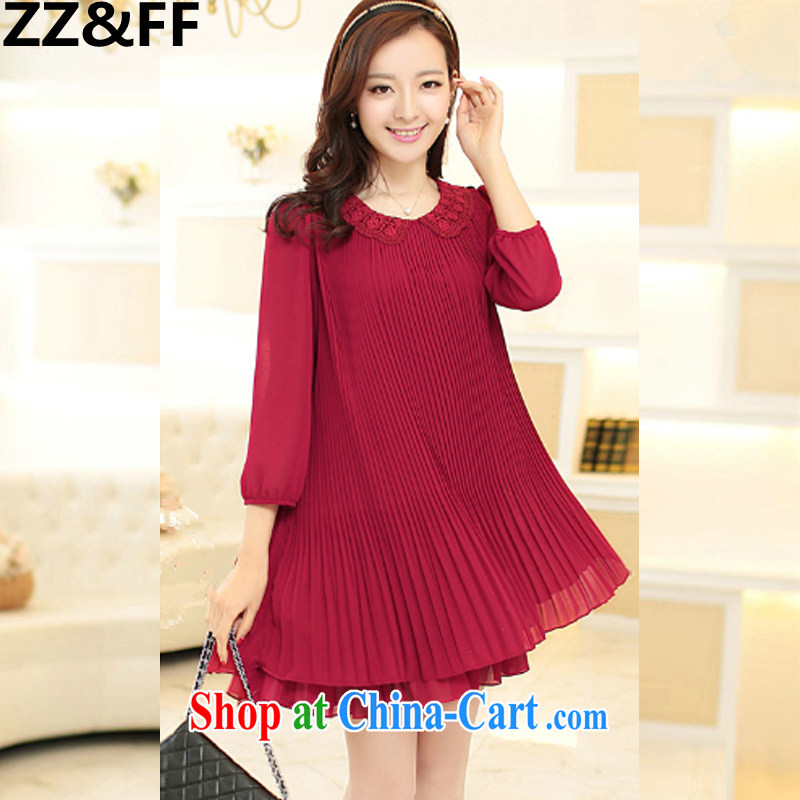 ZZ &FF 2015 new summer Korean loose video thin and thick XL women mm thick snow woven dresses 100 hem skirt girl, lap red XXXXXL (165 - 200 ) jack, ZZ &FF, shopping on the Internet