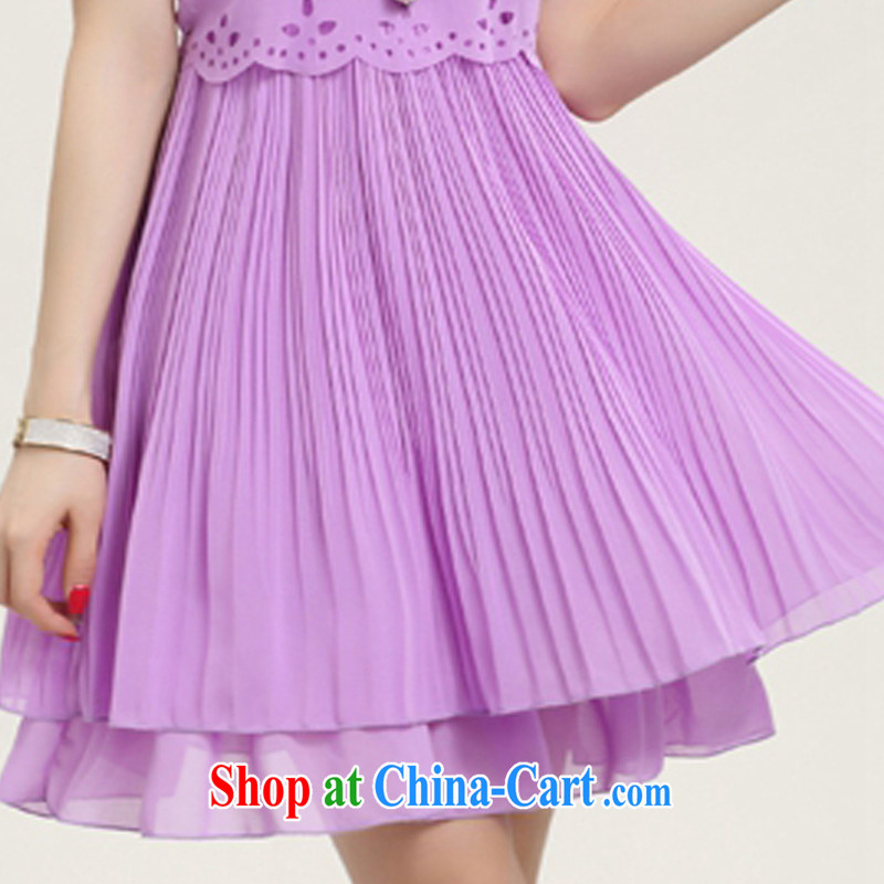 In accordance with South Korea Connie 2015 women on a new larger female snow woven loose video thin dress 1014 purple XXXXXL, Korea according to Connie (Hanye Ninie), shopping on the Internet