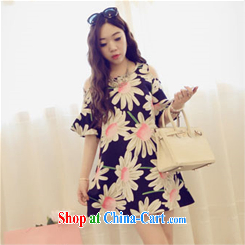 Pixel girl workshop 2015 XL female thick mm summer Korean loose video thin dresses 200 Jack thick sister large flower snow woven shirts 0823 photo color 5 XL recommendations 185 - 210 jack