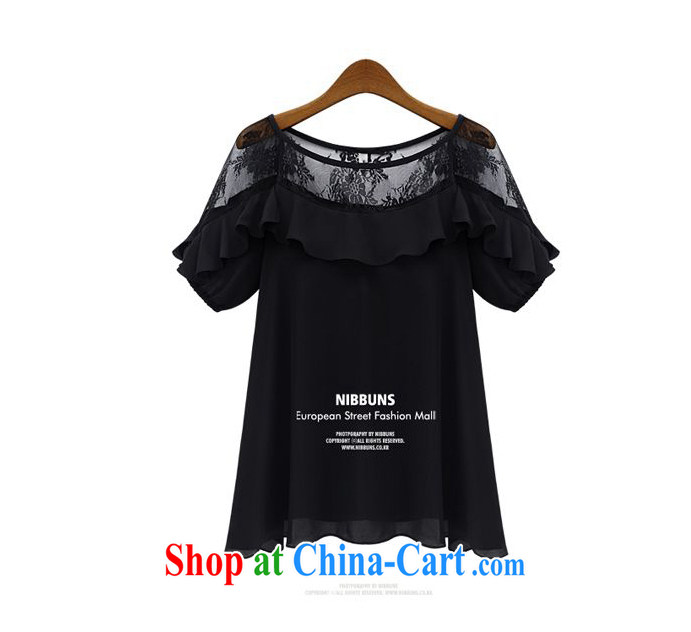Pixel girl workshop 2015 summer new European and American women with large, snow-woven shirts loose video thin Openwork sexy short-sleeve T-shirt 0826 black 5 XL pictures, price, brand platters! Elections are good character, the national distribution, so why buy now enjoy more preferential! Health