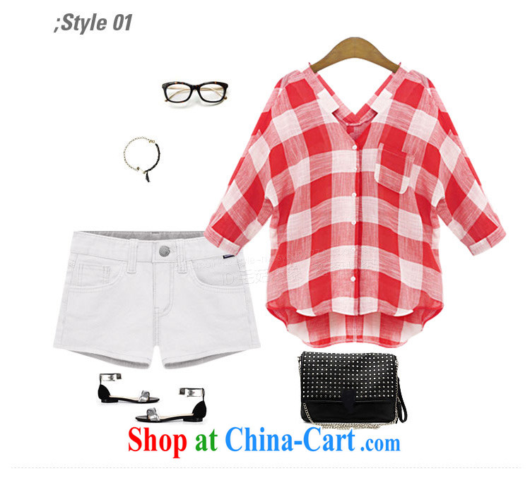 Pixel girl workshop 2015 spring new, larger female street leisure long-sleeved shirt women 100 ground solid checkered shirt 8155 red 3 XL pictures, price, brand platters! Elections are good character, the national distribution, so why buy now enjoy more preferential! Health