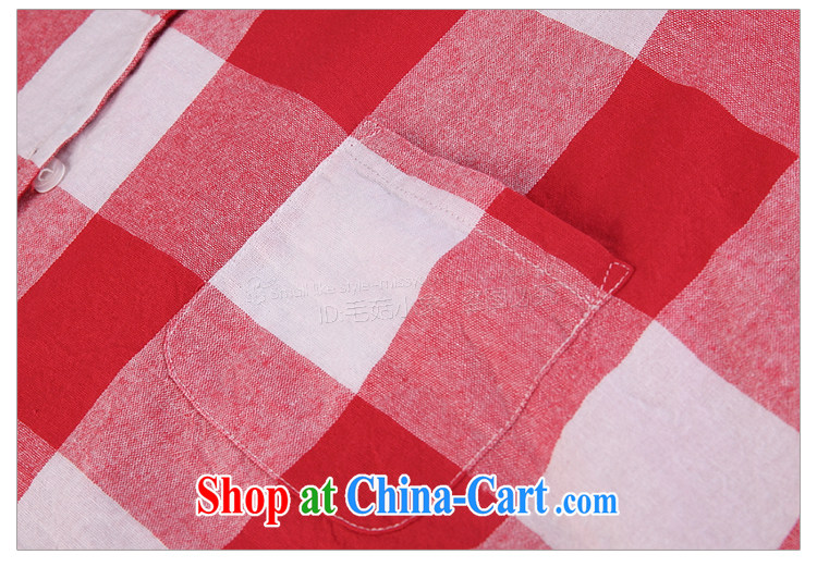 Pixel girl workshop 2015 spring new, larger female street leisure long-sleeved shirt women 100 ground solid checkered shirt 8155 red 3 XL pictures, price, brand platters! Elections are good character, the national distribution, so why buy now enjoy more preferential! Health