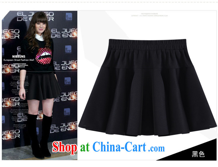Pixel girl workshop spring 2015 new, larger female European and American Beauty graphics thin elasticated waist flouncing skirt body fat mm short skirt black XXXXXL pictures, price, brand platters! Elections are good character, the national distribution, so why buy now enjoy more preferential! Health