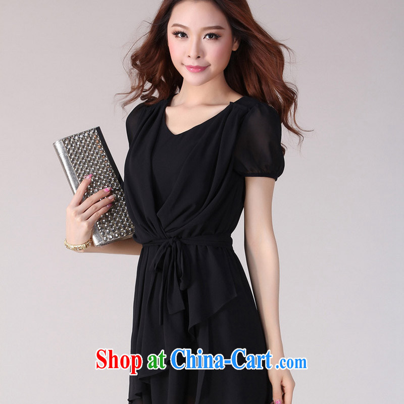 618 to the land, yet the Code women dresses 2015 summer new and indeed increase mm thick snow woven dresses 2094 black XXXXL, land is still the garment, and, shopping on the Internet