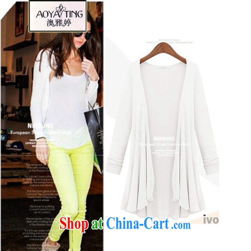 o Ya-ting 2015 New, and indeed increase, female Korean mm thick knitted T-shirt, long cardigan jacket women 12 - 31 5 white XL recommends that you 175 - 200 jack, O Ya-ting (aoyating), online shopping