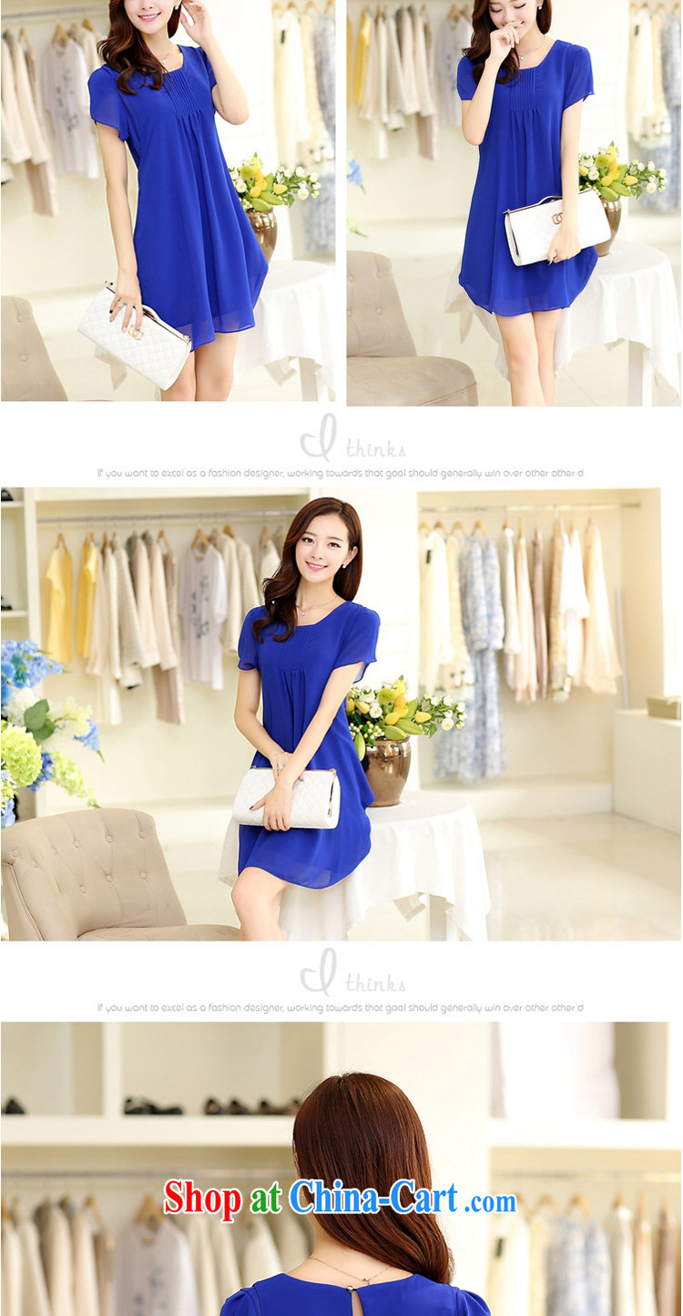 flower girl Isabelle summer 2015 new Korean style dress loose the code graphics thin short-sleeve snow woven dresses female D 1614 blue 4 XL pictures, price, brand platters! Elections are good character, the national distribution, so why buy now enjoy more preferential! Health