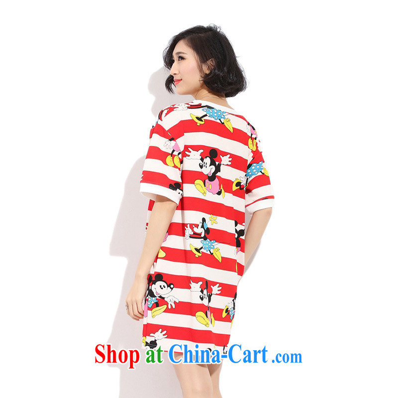 Director of the Advisory Committee 2015 spring and summer with new, and indeed increase, women mm thick relaxed, long T shirt short-sleeved-yi skirt red and white stripes, loose all code chest of tile 112, director of the Advisory Committee (mmys), online shopping